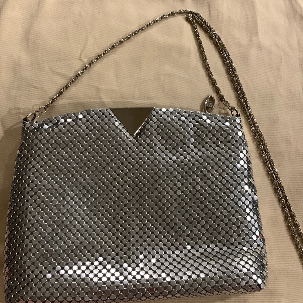 Silver boutique crossbody/clutch